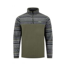 Weird Fish Gilbert 1/4 Zip Printed Microfleece Basil Size M