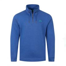 Weird Fish Brampton 1/4 Zip Sweatshirt Mazarine Blue Size 2XL