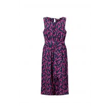 Weird Fish Nalani Printed Viscose Jumpsuit Mid Navy Size 14