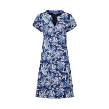 Weird Fish Suffolks Printed Jersey Dress Blue Indigo Size 10