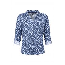 Weird Fish Syona Double Cloth Printed Shirt Twilight Size 16