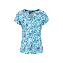 Weird Fish Alia Printed Jersey T-Shirt Ocean Blue Size 12