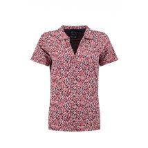 Weird Fish Rhenena Printed Jersey Polo Shirt Begonia Pink Size 14