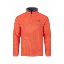 Weird Fish Newark 1/4 Zip Grid Fleece Orange Spice Size XL