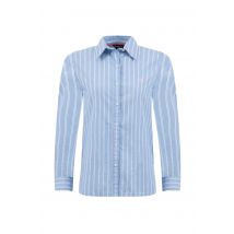 Weird Fish Roscoe Striped Boyfriend Shirt Denim Size 10
