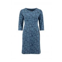 Weird Fish Moondust Printed Jersey Dress Blue Size 8