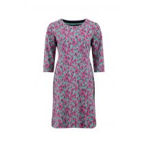 Weird Fish Moondust Printed Jersey Dress Magenta Size 8