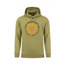 Weird Fish Bryant Front Print Graphic Popover Hoodie WashedOak Size 2XL