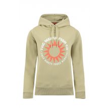 Weird Fish Kira Graphic Popover Front Print Hoodie Laurel Green Size 10