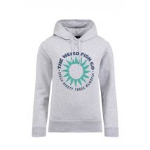 Weird Fish Kira Graphic Popover Front Print Hoodie Light Grey Size 20