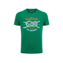 Weird Fish Cast Off Front Print Graphic T-Shirt Heritage Green Size L