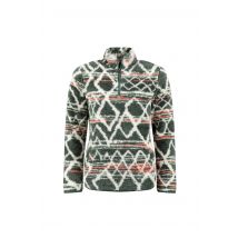 Weird Fish Madeleine 1/4 Zip Printed Plush Fleece Green Size 12