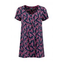 Weird Fish Nuri Printed Viscose Tunic Mid Navy Size 12