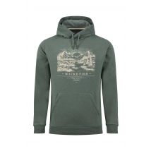 Weird Fish Bryant Front Print Graphic Popover Hoodie Basil Size 3XL