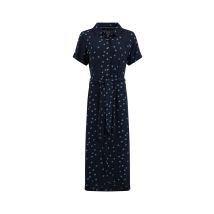 Weird Fish Neem Printed Shirt Dress Navy Blue Size 18
