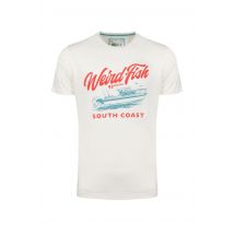 Weird Fish South Coast Front Print Graphic T-Shirt Dusty White Size L