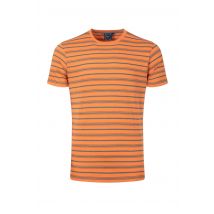 Weird Fish Jefferson Textured Stripe T-Shirt Mango Size 4XL