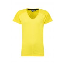 Weird Fish Milne Jersey Dobby T-Shirt Yellow Iris Size 12