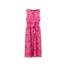 Weird Fish Nalani Printed Viscose Jumpsuit Hot Pink Size 16