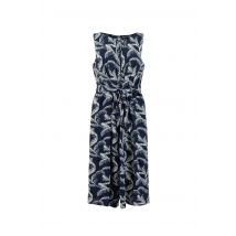 Weird Fish Nalani Printed Viscose Jumpsuit Ink Size 22