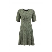 Weird Fish Cassandra Jersey Swing Dress Olive Size 14