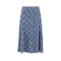 Weird Fish Romaro Printed Jersey Midi Skirt Twilight Size 22