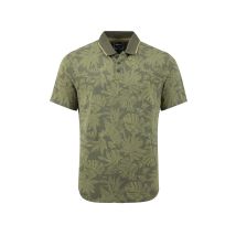 Weird Fish Sarat Printed Polo Shirt Dark Olive Size 2XL