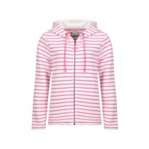 Weird Fish Catalina Striped Full Zip Hoodie Peony Size 10