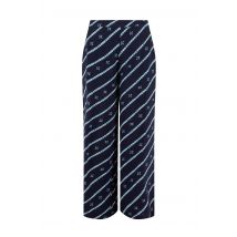 Weird Fish Mounira Printed Wide Leg Trousers Moonlight Blue Size 10