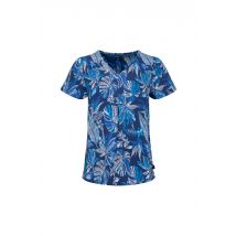 Weird Fish Solle Printed Blouse Blue Indigo Size 12