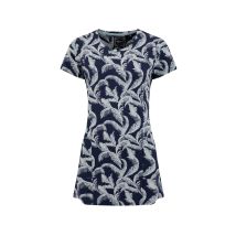 Weird Fish Sidra Printed Jersey Slub Tunic Ink Size 14