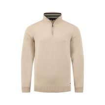 Weird Fish Blaine Fine Knit 1/4 Zip Jumper Oyster Size 2XL