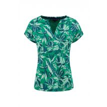 Weird Fish Alia Printed Jersey T-Shirt Cactus Green Size 12