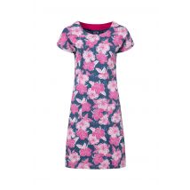 Weird Fish Tallahassee Printed Jersey Dress Fuchsia Punch Size 10