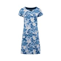 Weird Fish Tallahassee Printed Jersey Dress Estate blue Size 12