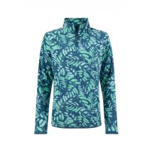 Weird Fish Rory 1/4 Zip Printed Microfleece Majolica Blue Size 10