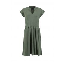 Weird Fish Lilly Plain Jersey Notch Neck Dress Woodland Sage Size 14