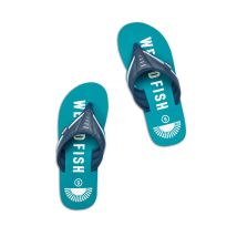Weird Fish Columbus Branded Flip Flops Deep Teal Size 10