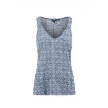 Weird Fish Aliana Burnout Vest Faded Blue Size 12