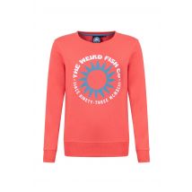 Weird Fish Aurora Graphic Crew Neck Sweatshirt Dark Coral Size 18