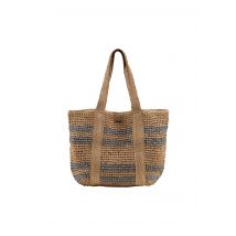 Weird Fish Elver Raffia Tote Bag Natural Size ONE