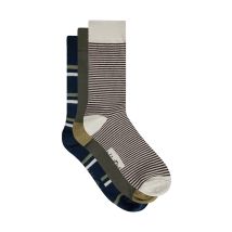 Weird Fish Wyatt Patterned Socks 3 Pack Basil Size 7-11