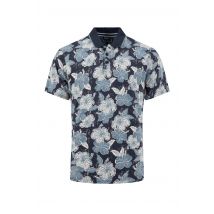Weird Fish Jarat Printed Jersey Polo Shirt Light Blue Size 5XL