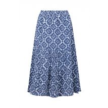 Weird Fish Harini Double Cloth Printed Midi Skirt Twilight Size 14