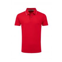 Weird Fish Powell Textured Polo Shirt Barberry Red Marl Size 2XL