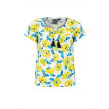 Weird Fish Sofia Printed Double Cloth Blouse Sunshine Yellow Size 20