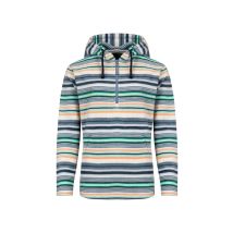 Weird Fish Lana 1/4 Zip Printed Micro Fleece Hoodie Light Cream Size 10