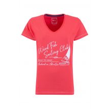 Weird Fish Ocean Front Print Graphic T-Shirt Flamingo Size 10