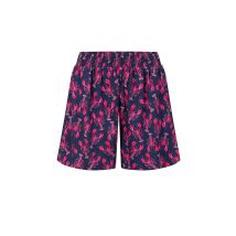 Weird Fish Seera Lightweight Printed Shorts Mid Navy Size 10
