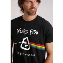 Weird Fish Carp Side Front Print Artist T-Shirt Black Size L